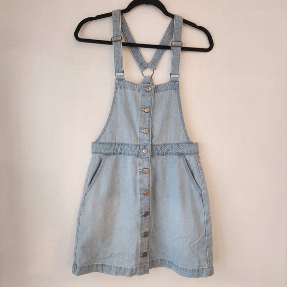 American Eagle Jean Denim Jumper Overalls Summer Dress Women's S - Picture 2 of 10